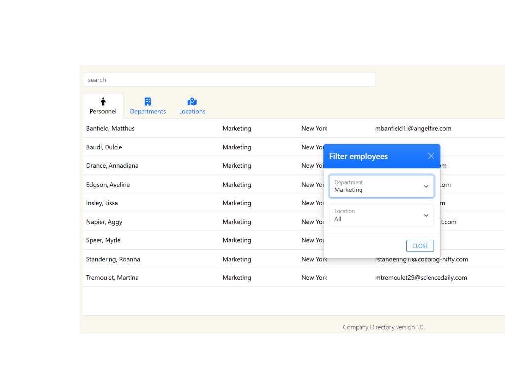 Company Directory screenshot 3