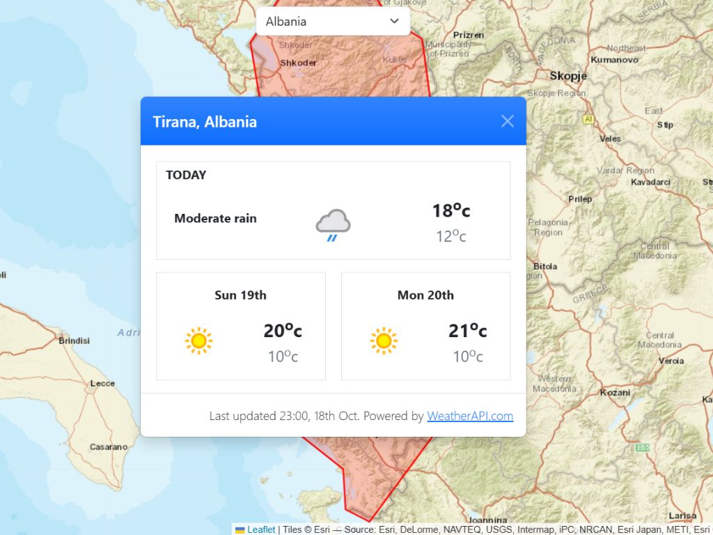 Gazetteer screenshot 1