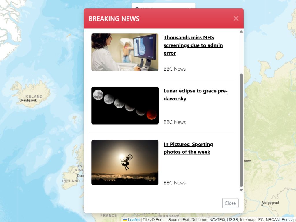 Gazetteer screenshot 3